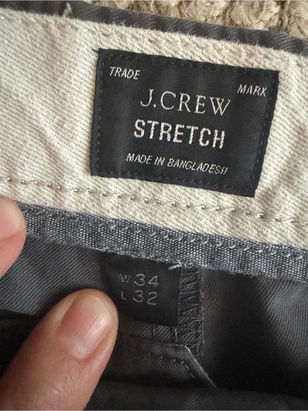 J. Crew Dark Gray Slim Straight Chino Pants